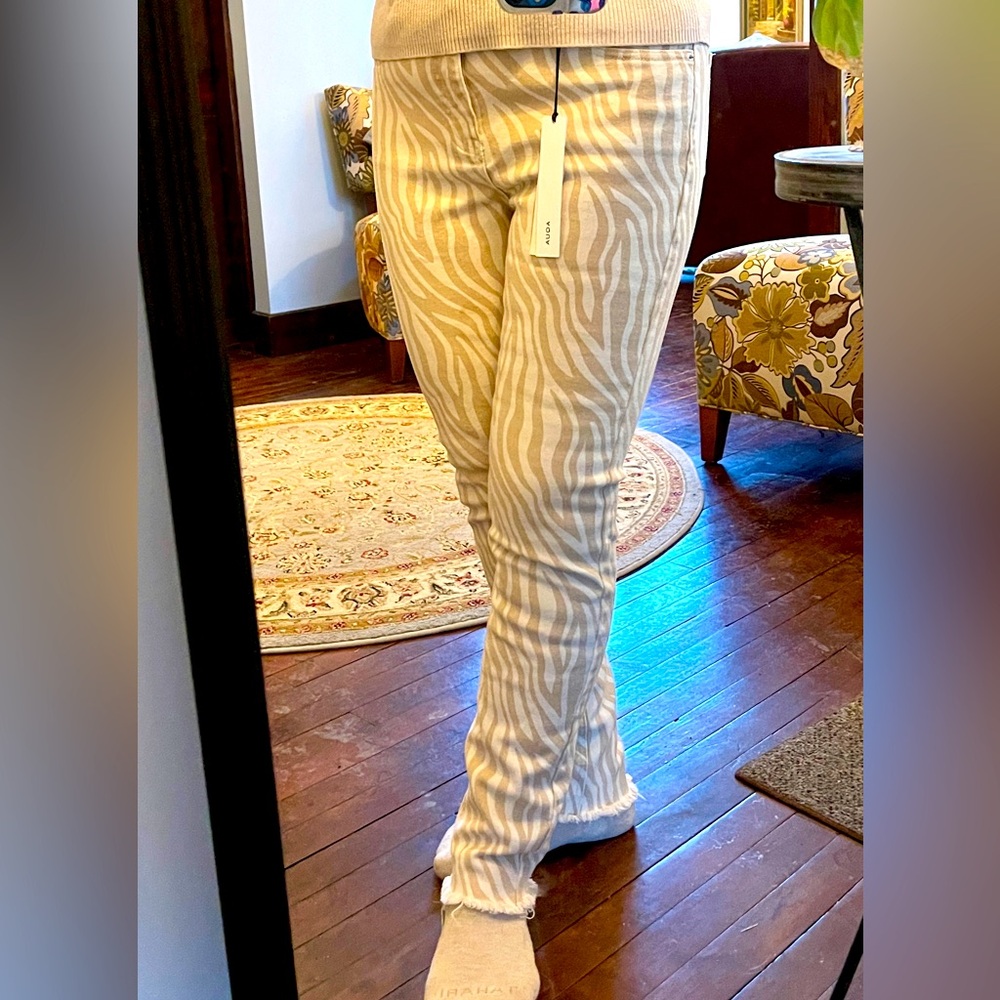 Aqua brand zebra print skinny jeans, size 29 NWT